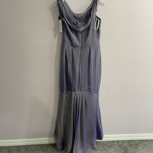 Siri Gowns Violet Silk Chiffon Concerto Gown Style 9305 Sz 12 - Picture 4 of 9